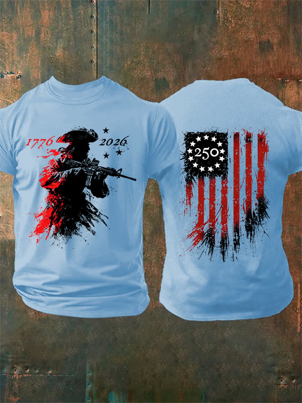 Men's 250 YEARS Round-neck Printed T-Shirt