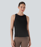 Crossover Contrast Mesh Yoga Sports Top
