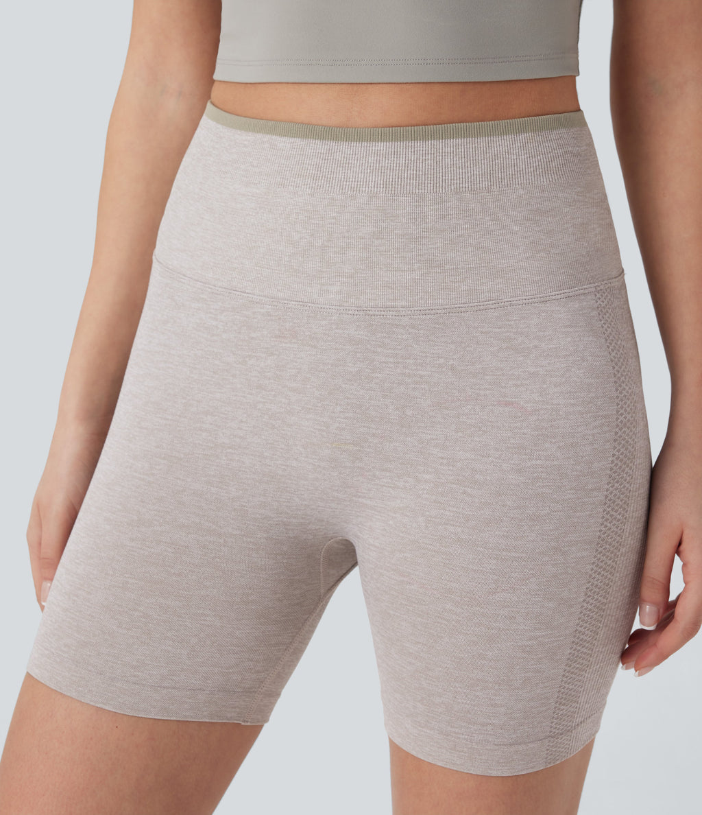 Seamless Flow High Waisted Scrunch Butt Lifting Yoga Biker Shorts 5''