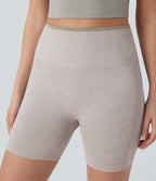 Seamless Flow High Waisted Scrunch Butt Lifting Yoga Biker Shorts 5''