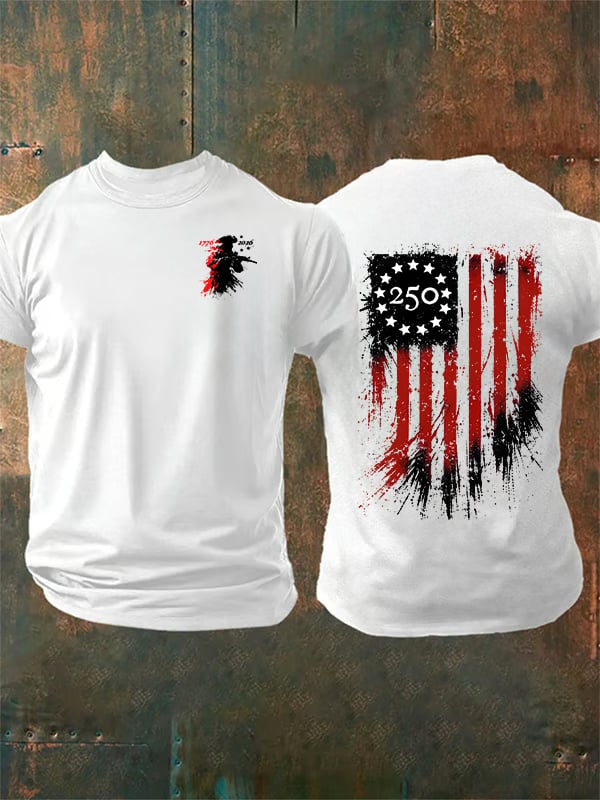 Men's 250 YEARS Round-neck Printed T-Shirt