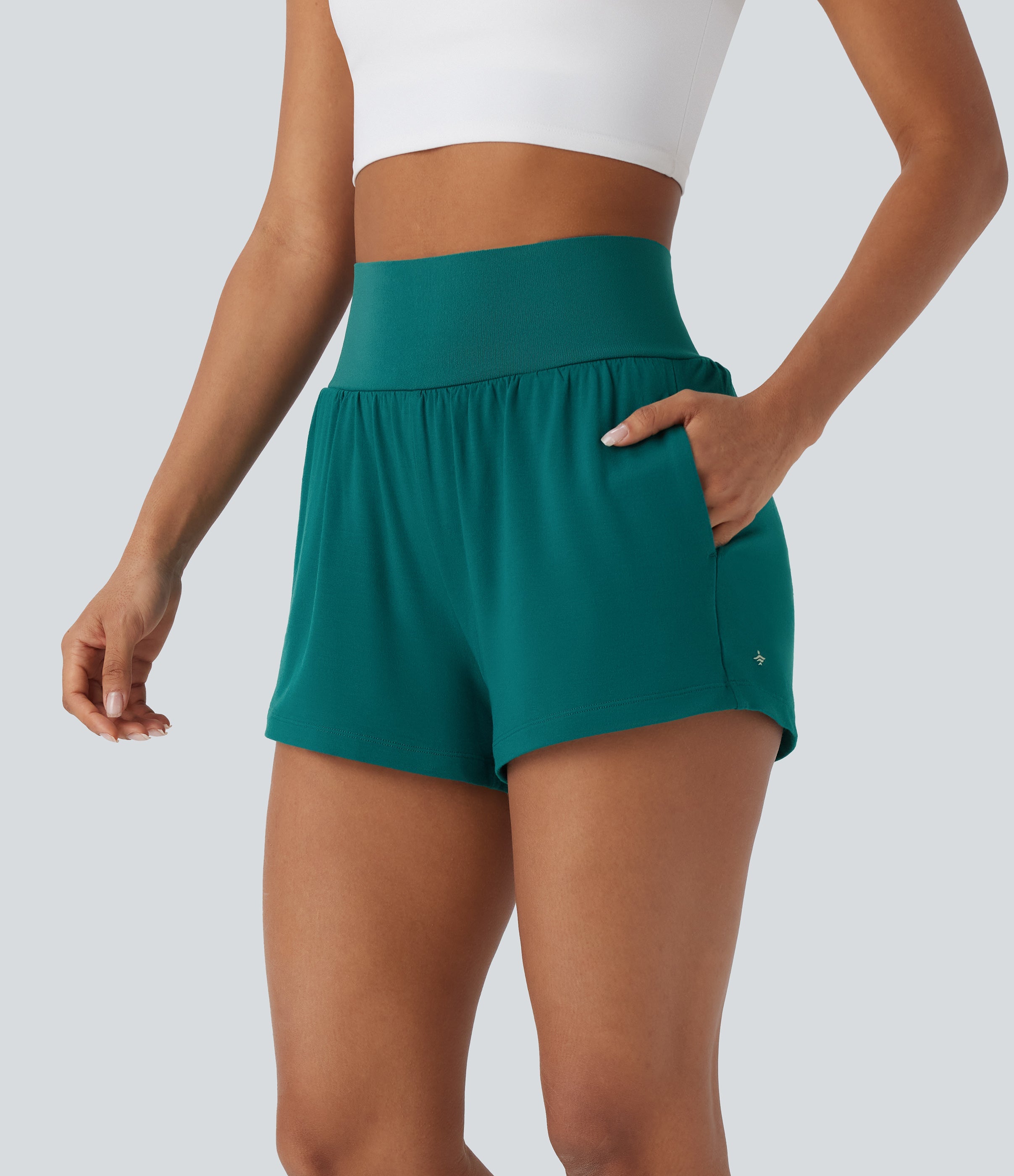 Super High Waisted 2-in-1 Yoga Shorts 3'' with Pockets