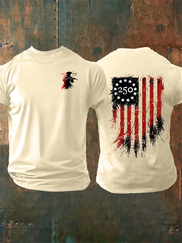 Men's 250 YEARS Round-neck Printed T-Shirt