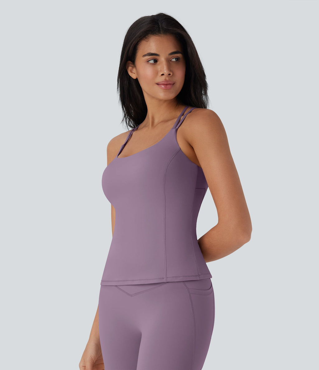UltraSculptTM Cool Quick Dry Molded Cups Yoga Cami Top-UPF50+