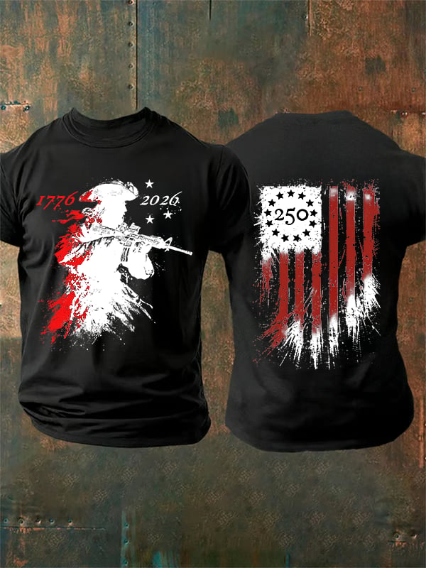 Men's 250 YEARS Round-neck Printed T-Shirt