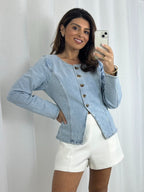 Long Sleeve Denim Top