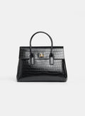 Croc-Embossed Handbag