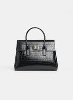 Croc-Embossed Handbag