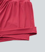 SoftlyZeroTM Airy Super High Waisted 2-in-1 Cool Touch Yoga Plus Size Shorts 7" with Pockets