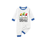 Holiday Family Christmas Pajamas Set With Christmas Gnome Pattern Print