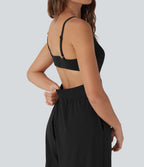 BreezefulTM Cut Out Quick Dry Yoga Jumpsuit with Pockets-Easy Peezy Edition
