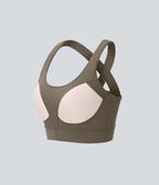 Medium Support Push Up Running Sports Bra