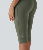 High Waisted Drawstring Pedal Pusher Quick Dry Yoga Joggers with Pockets