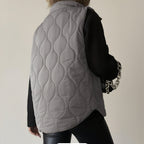 Women Cropped Puffer Vest Stand Collar Sleeveless Lightweight Quilted Vest