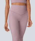 UltraSculptTM Cool Quick Dry SoCinched High Waisted Tummy Control Ventilation Perforated Yoga Leggings with Pockets-UPF50+