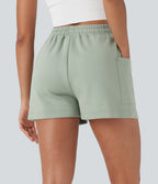 High Waisted Drawstring Casual Shorts with Pockets