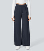 2026🔥 FlexTM High Waisted Pocket Straight Leg Work Pants