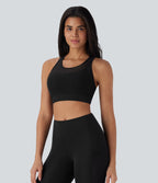 SpeedWaveTM Medium Support Racerback Contrast Mesh Quick Dry Training Sports Bra