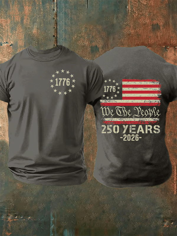 Men's  250 YEARS  Print Casual T-Shirt