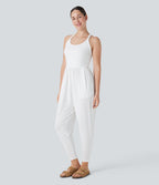 Harem Casual Jumpsuit with Pockets-Easy Peezy Edition
