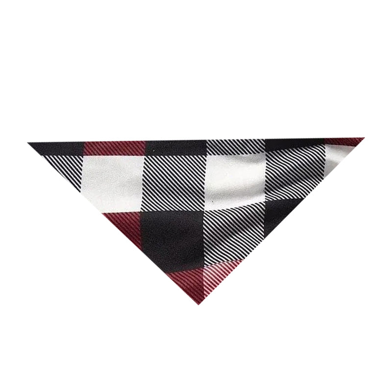 "2025 Christmas CREW " Text Printed Pattern - Black Top with Red&Black&White Plaid Sleeves - Family Matching Pajamas