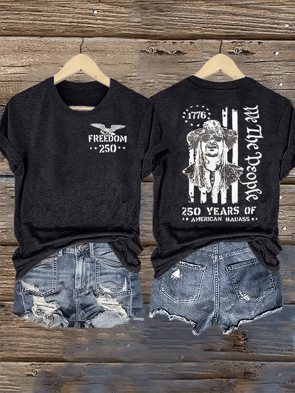 Women's  250 YEARS OF AMERICAN BADASS Print T-Shirt