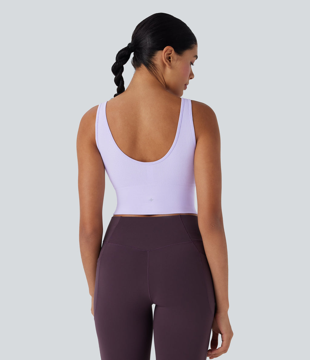 Seamless Flow Cropped Yoga Tank Top