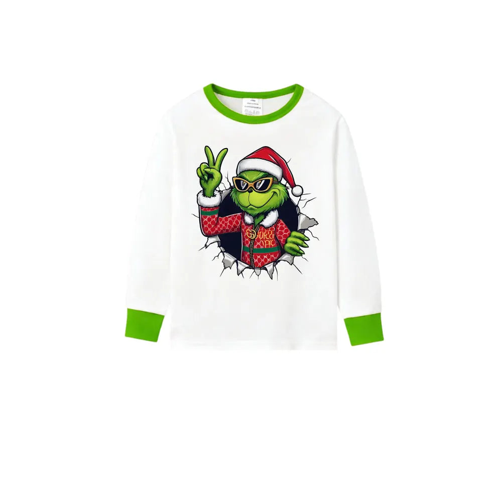 Holiday Family Christmas Pajamas Set With Funny Christmas Pattern Print