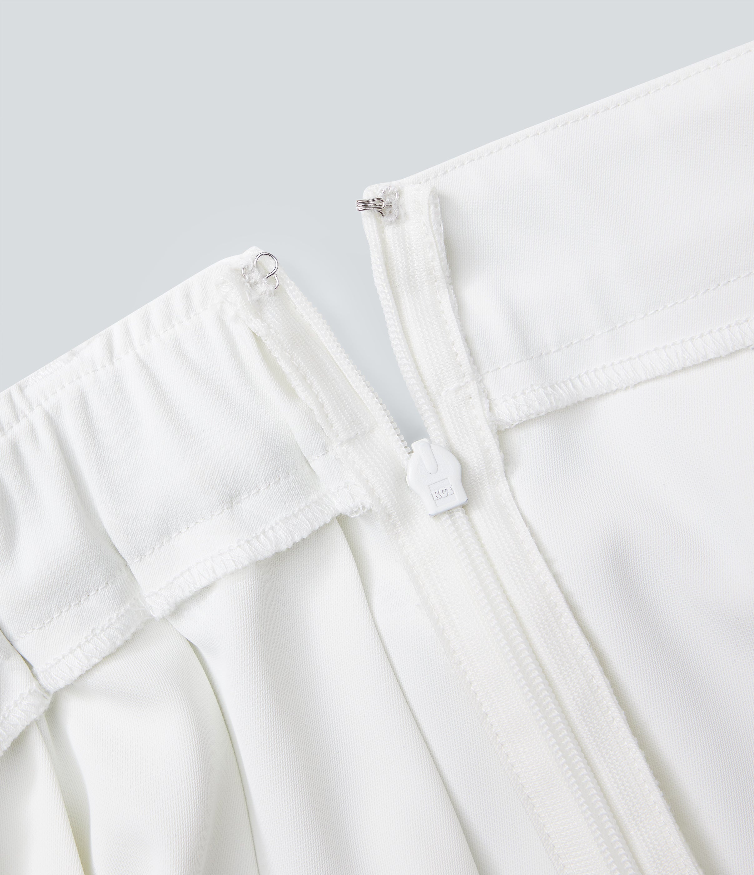 Mid Rise Belted Asymmetric Pleated Mini Casual Skirt
