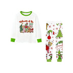 Holiday Family Christmas Pajamas Set With Playful Xmas Character Pattern Print