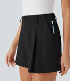 Quick Dry High Waisted Sied Pocket Golf Shorts-Golf Tee Pocket-UPF 40+