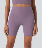 UltraSculptTM Cool Quick Dry SoCinched High Waisted Tummy Control Hiking Biker Shorts 7'' with Pockets-UPF 50+