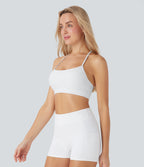 Ribbed Low Support Cut Out Yoga Sports Bra