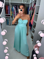 Agostina Pleated Jumpsuit With Padded Bust