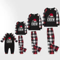 Christmas Family Matching Pajamas-Red and Gray Plaid Pjs set with Santa Hat and “Christmas Crew Making Memories Together” Print