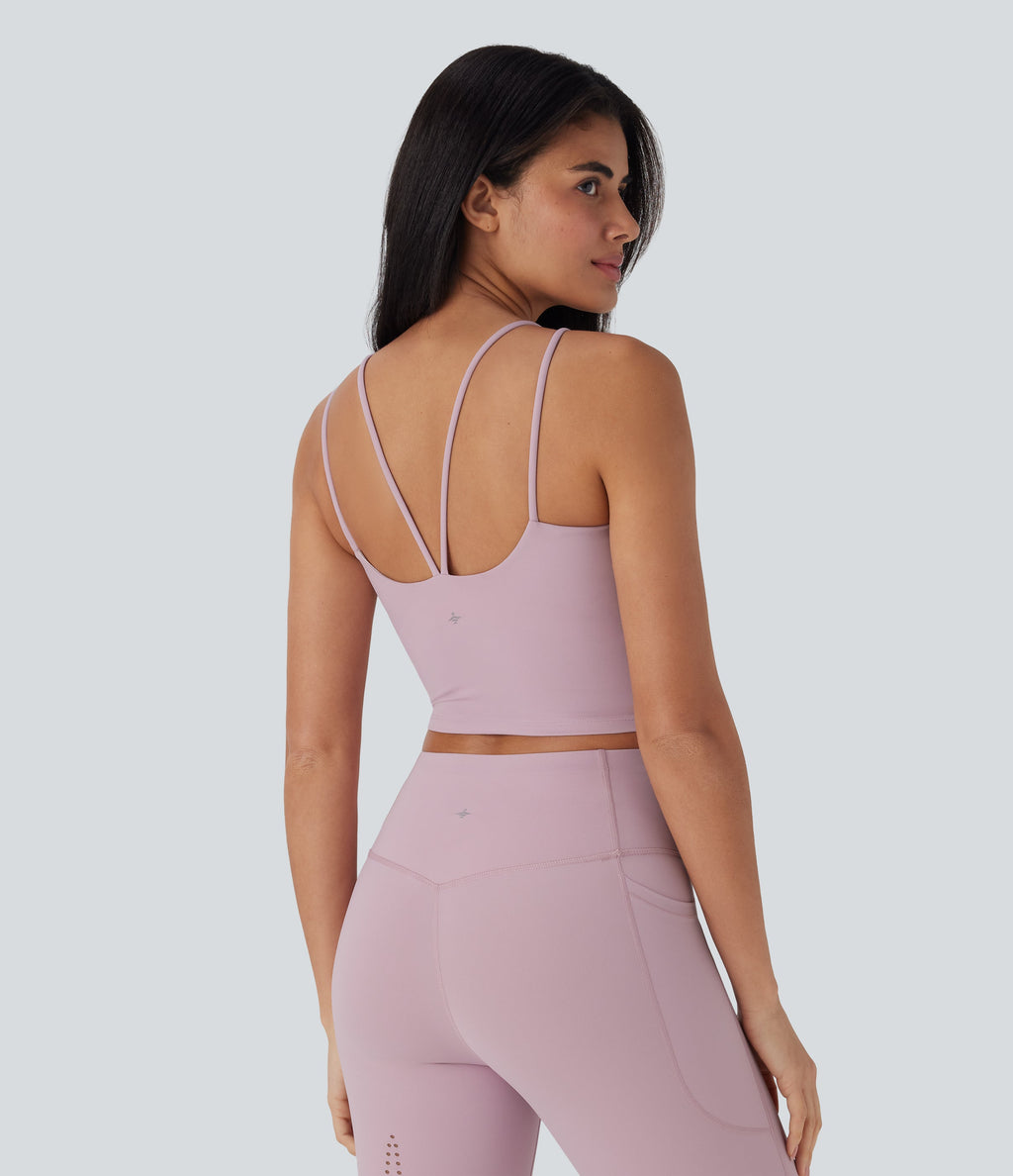 UltraSculptTM Cool Quick Dry Cropped Yoga Tank Top-UPF50+