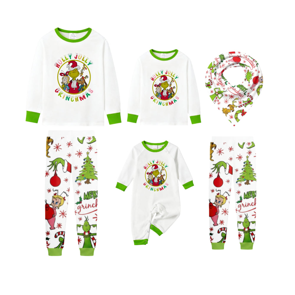 Holiday Family Christmas Pajamas Set With Cute Christmas Pattern Print