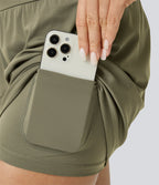 2026🔥UK Super High Waisted Back Pocket & Side Hidden Pocket 2-in-1 Yoga Shorts