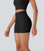 UltraSculptTM Cool Quick Dry SoCinched High Waisted Tummy Control Shaping Yoga Biker Shorts 3'' with Pockets-UPF50+