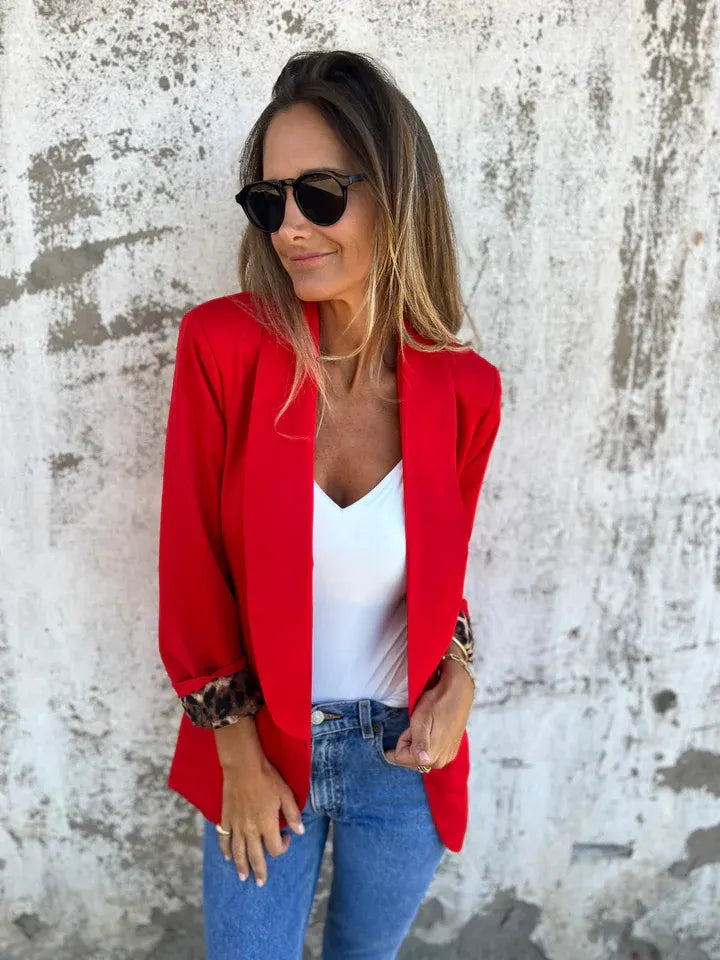 CLEARANCE SALE🔥Leopard Lined Blazer