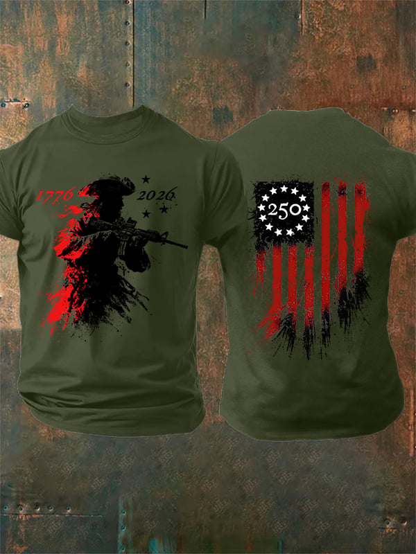 Men's 250 YEARS Round-neck Printed T-Shirt