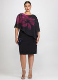 Chiffon Poncho Jersey Dress