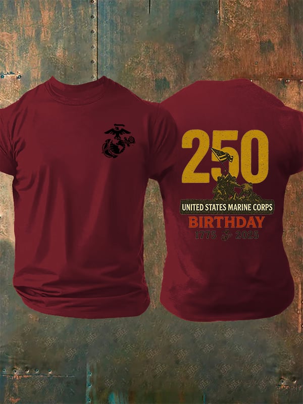 Men's  UNITED STATES MARINE CORPS BIRTHDAY Print T-Shirt