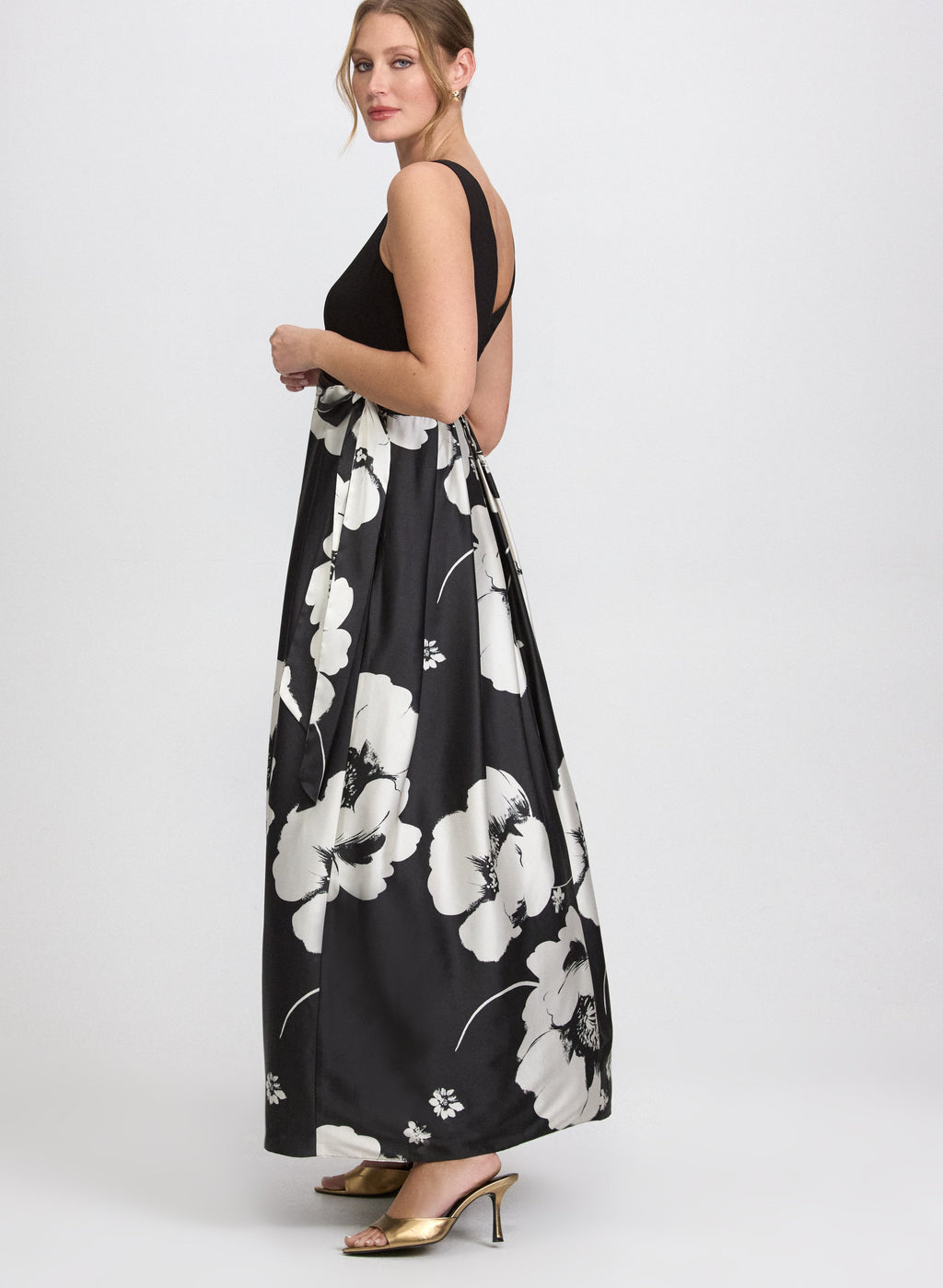 Floral Charmeuse Dress