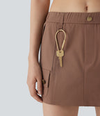 Water Repellent Mid Rise 2-in-1 Mini Hiking Skirt with Pockets