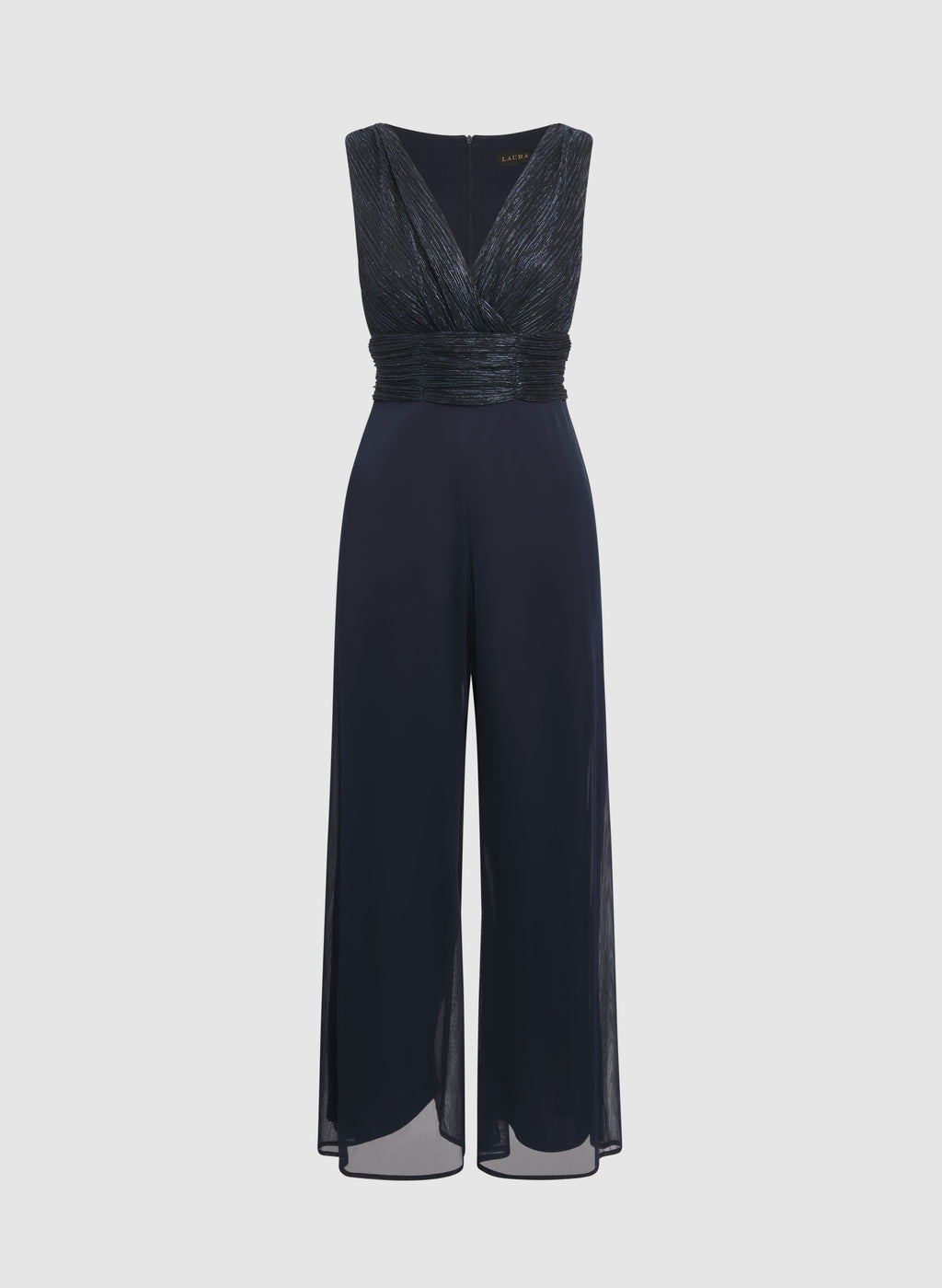 Metallic Wide-Leg Jumpsuit