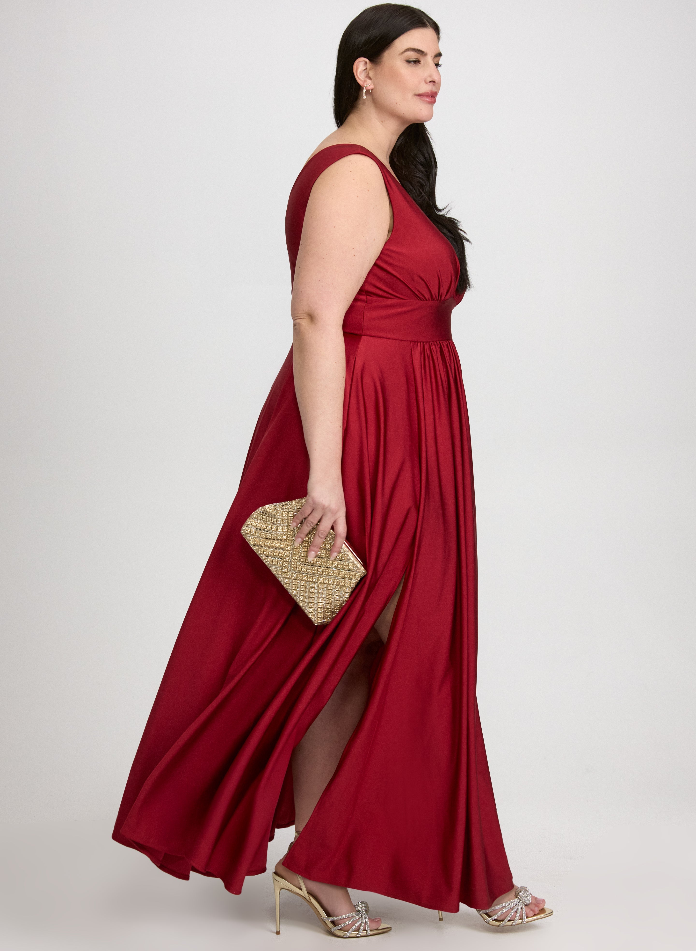 Fit & Flare V-Neck Dress