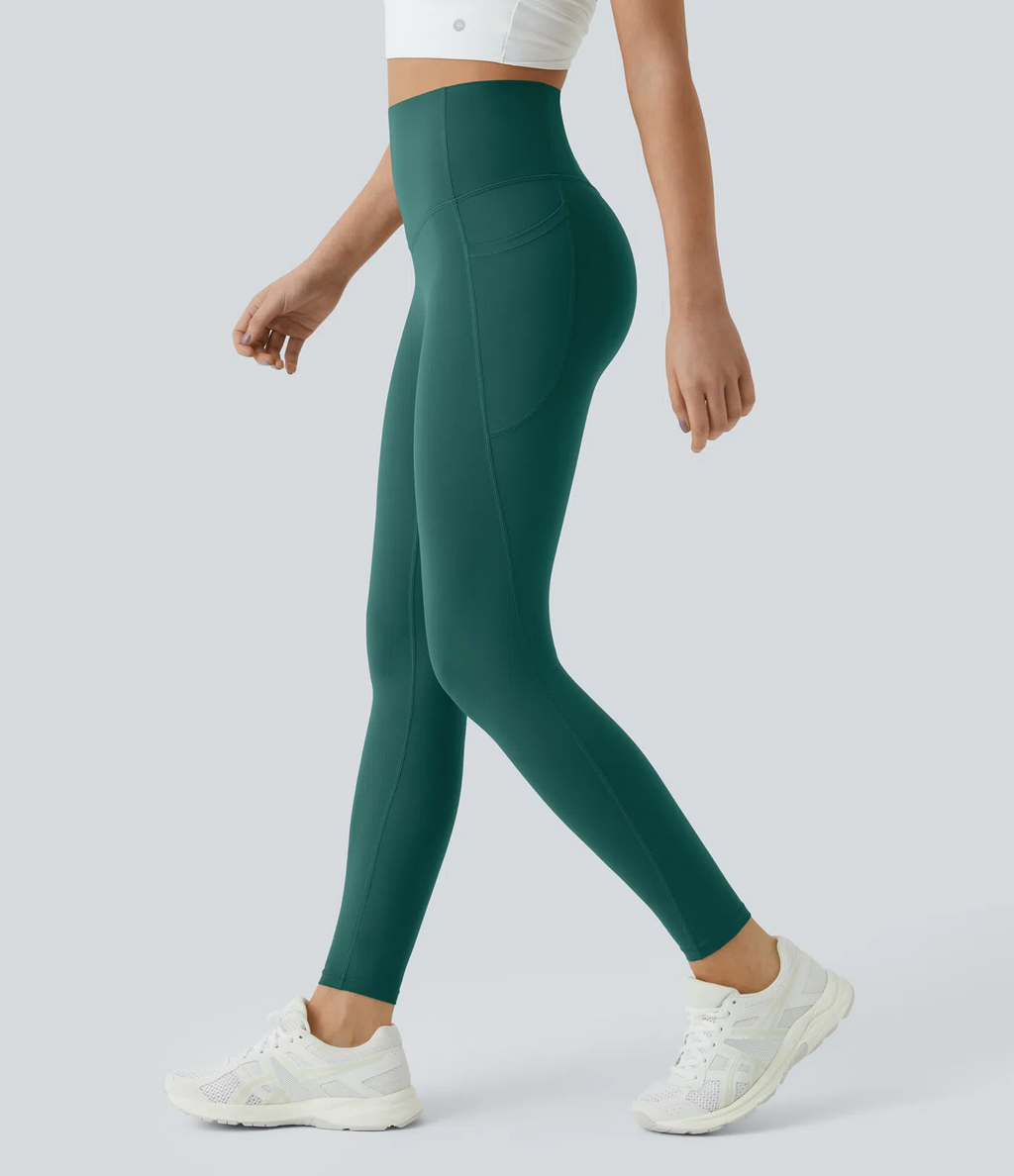 SoCinched High Waisted Scrunch Butt Lifting Tummy Control Side Pocket Shaping Training UltraSculpt Leggings - Stretchy Fit for Women, For Gym & Summer Workouts #Summer