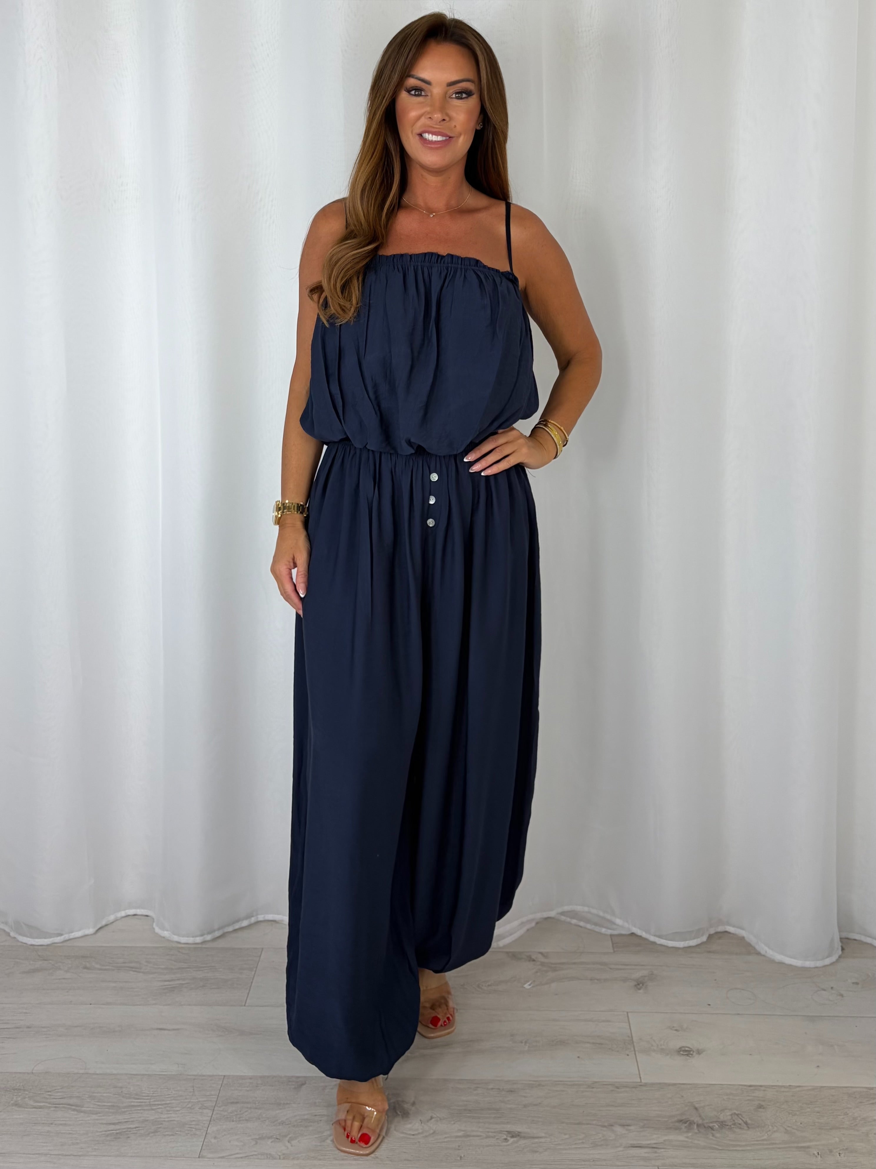 Balloon Strap Top And Trouser Co-Ord (8 Colours)