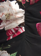 Floral Draped Dress